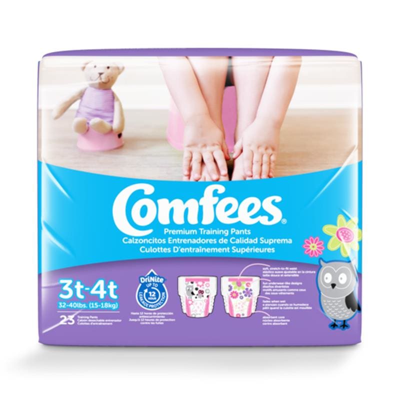 Attends Comfees Girls Training Pants 3T-4T Case of 6 - Incontinence >> Pants - Attends