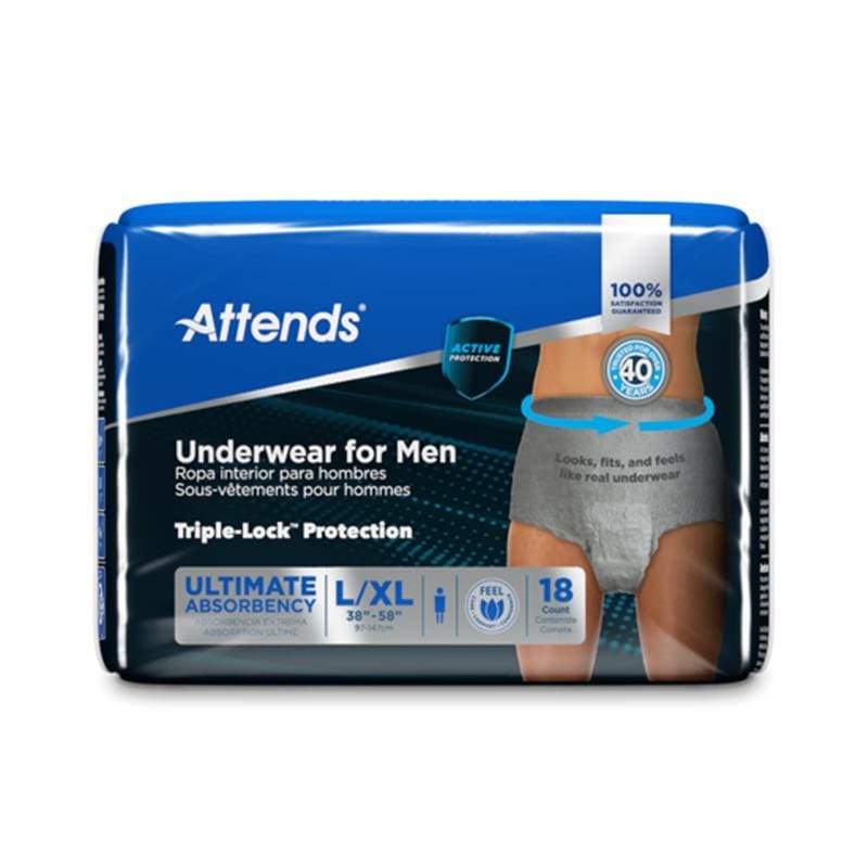 Attends Attends Discreet Mens Underwear Lge/Xlge Case of 72 - Item Detail - Attends