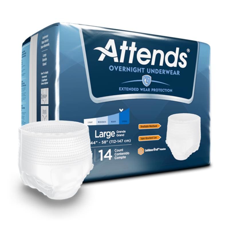 Attends Protective Underwear Overnight Large Case of 56 - Incontinence >> Protective Underwear - Attends