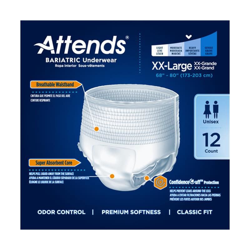 Attends Attends Underwear Bariatric Xxxl 74-92 Case of 4 - Item Detail - Attends