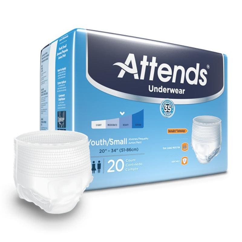 Attends Attends Underwear Small 20-34 Case of 80 - Incontinence >> Protective Underwear - Attends