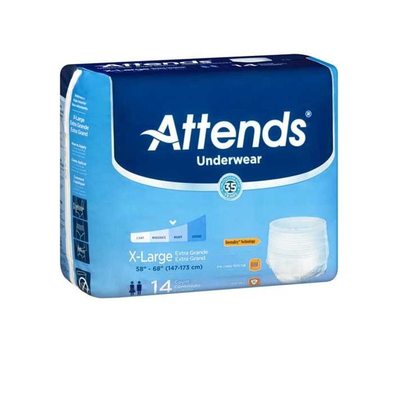 Attends Attends Underwear X-Large Case of 56 - Incontinence >> Protective Underwear - Attends