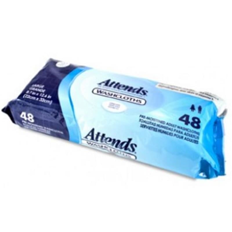 Attends Attends Washcloth Unscented Case of 12 - Incontinence >> Wipes - Attends