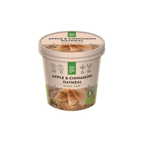 AUGA Apple & Cinnamon Organic Oatmeal 2.12 oz. (60 g.) - AUGA