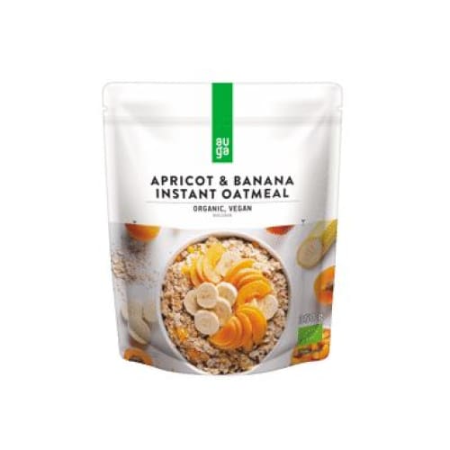 AUGA Organic Oatmeal with apricots & Bananas 12.35 oz. (350 g.) - AUGA