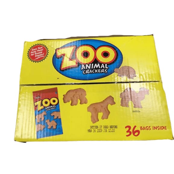 Austin Zoo Animal Crackers, 2 Oz, 36 Count (72 oz. Total) - ShelHealth.Com