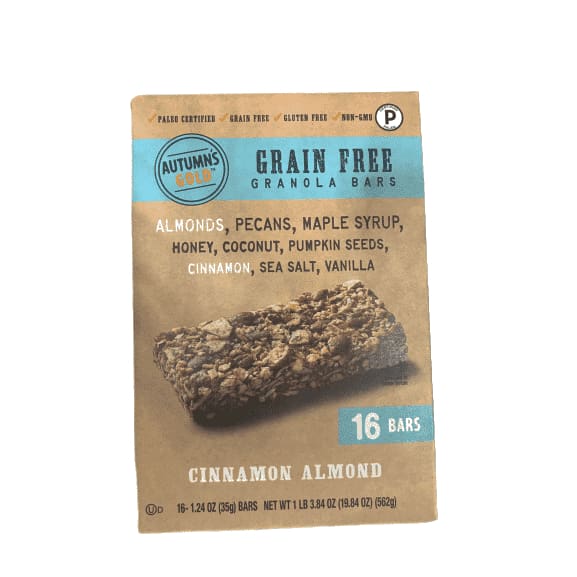 Autumn's Gold Grain Free Cinnamon Almond Granola Bars (16Count/1.24 oz), 19.84 oz - ShelHealth.Com