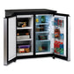 Avanti 5.5 Cf Side By Side Refrigerator/freezer Black/stainless Steel - Food Service - Avanti