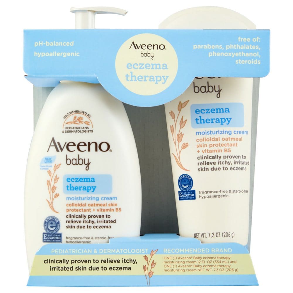Aveeno Baby Eczema Therapy Moisturizing Cream (7.3 oz. and 12 fl. oz.) - HSA & FSA - Baby Care - Aveeno Baby
