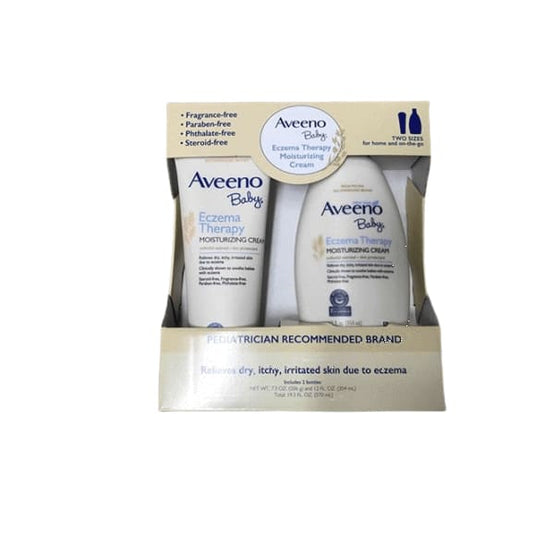 Aveeno Baby Eczema Therapy Moisturizing Cream with Natural Oatmeal, 12 oz./7.3 oz. - ShelHealth.Com