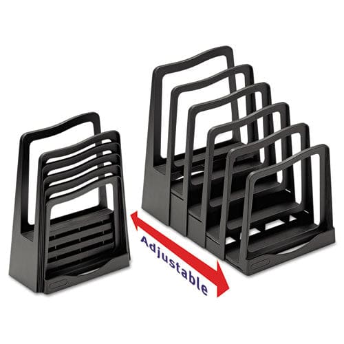 Avery Adjustable File Rack 5 Sections Letter Size Files 8 X 11.5 X 10.5 Black - School Supplies - Avery®