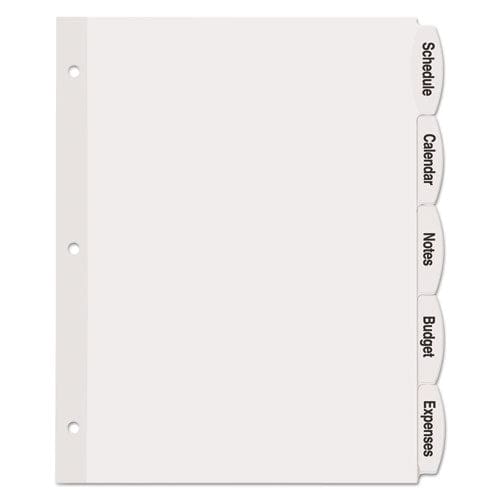 Avery Big Tab Printable White Label Tab Dividers 5-tab 11 X 8.5 White 20 Sets - School Supplies - Avery®