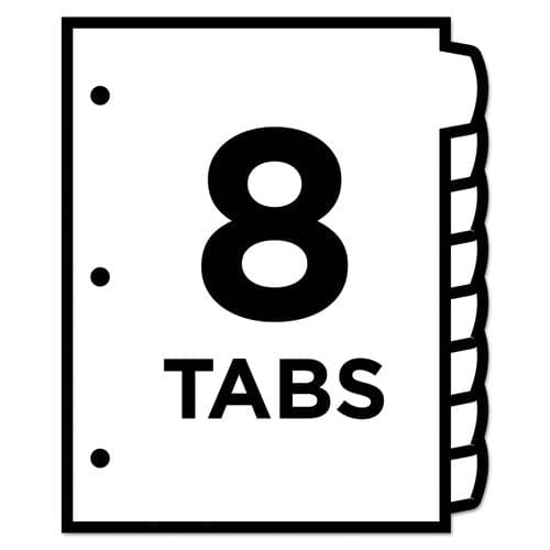 Avery Big Tab Printable White Label Tab Dividers 8-tab 11 X 8.5 White 20 Sets - School Supplies - Avery®