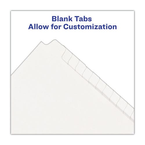 Avery Blank Tab Legal Exhibit Index Divider Set 25-tab 11 X 8.5 White 1 Set - School Supplies - Avery®