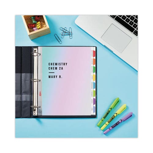 Avery Clear Easy View Plastic Dividers With Multicolored Tabs And Sheet Protector 8-tab 11 X 8.5 Clear 1 Set - School Supplies - Avery®