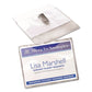 Avery Clip-style Badge Holder With Laser/inkjet Insert Top Load 3.5 X 2.25 White 100/box - Office - Avery®