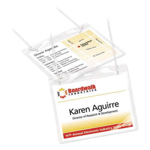 Avery Clip-style Name Badge Holder With Laser/inkjet Insert Top Load 4 X 3 White 40/box - Office - Avery®