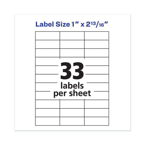 Avery Copier Mailing Labels Copiers 1 X 2.81 Clear 33/sheet 70 Sheets/pack - Office - Avery®