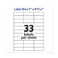 Avery Copier Mailing Labels Copiers 1 X 2.81 White 33/sheet 100 Sheets/box - Office - Avery®