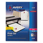 Avery Customizable Print-on Dividers 3-hole Punched 8-tab 11 X 8.5 White 1 Set - School Supplies - Avery®