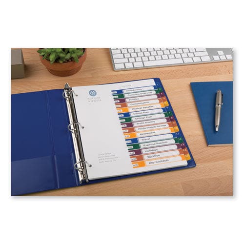 Avery Customizable Table Of Contents Ready Index Dividers With Multicolor Tabs 15-tab 1 To 15 11 X 8.5 Translucent 1 Set - Office - Avery®