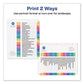 Avery Customizable Table Of Contents Ready Index Dividers With Multicolor Tabs 26-tab A To Z 11 X 8.5 White 1 Set - Office - Avery®