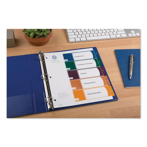 Avery Customizable Table Of Contents Ready Index Dividers With Multicolor Tabs 5-tab 1 To 5 11 X 8.5 Translucent 1 Set - Office - Avery®