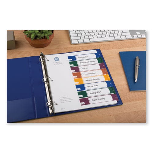 Avery Customizable Table Of Contents Ready Index Dividers With Multicolor Tabs 8-tab 1 To 8 11 X 8.5 Translucent 1 Set - Office - Avery®