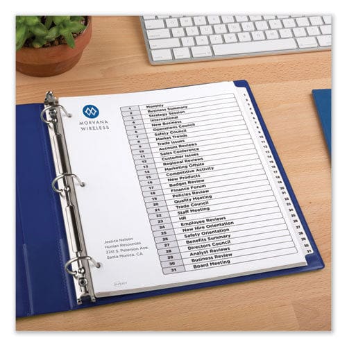 Avery Customizable Toc Ready Index Black And White Dividers 31-tab 1 To 31 11 X 8.5 1 Set - Office - Avery®