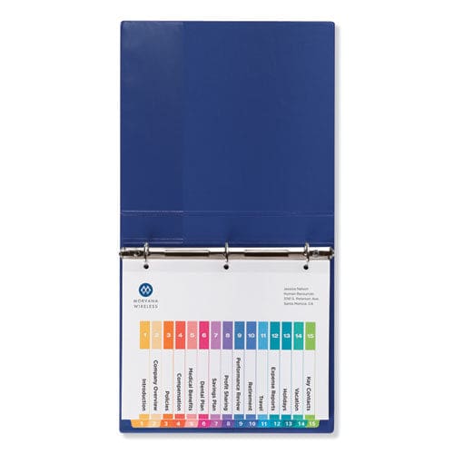 Avery Customizable Toc Ready Index Multicolor Tab Dividers 15-tab 1 To 15 11 X 8.5 White Traditional Color Tabs 6 Sets - Office - Avery®