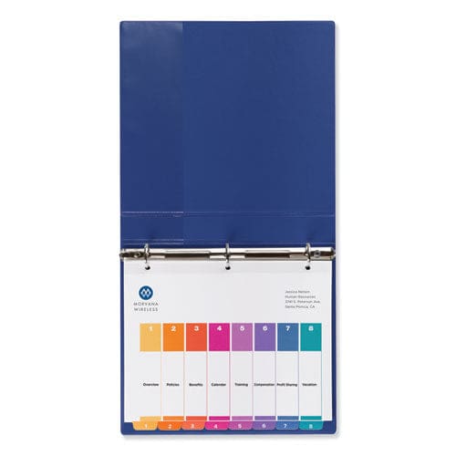 Avery Customizable Toc Ready Index Multicolor Tab Dividers 8-tab 1 To 8 11 X 8.5 White Traditional Color Tabs 1 Set - Office - Avery®