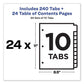 Avery Customizable Toc Ready Index Multicolor Tab Dividers Uncollated 10-tab 1 To 10 11 X 8.5 White 24 Sets - Office - Avery®