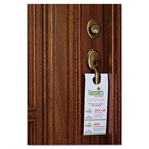 Avery Door Hanger With Tear-away Cards 97 Bright 65 Lb Cover Weight 4.25 X 11 White 2 Hangers/sheet 40 Sheets/pack - Office - Avery®