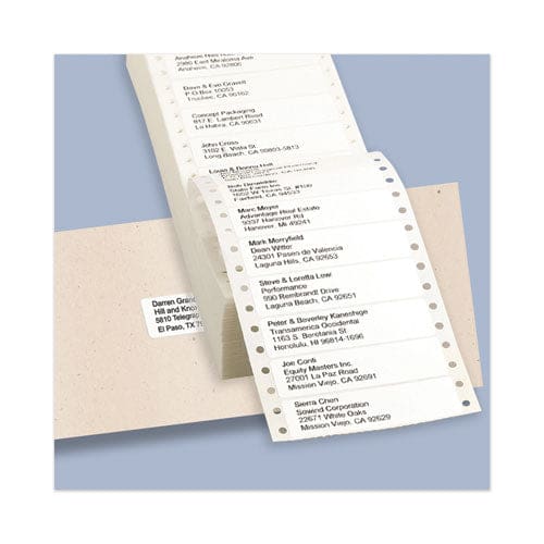 Avery Dot Matrix Printer Mailing Labels Pin-fed Printers 0.94 X 3.5 White 5,000/box - Office - Avery®