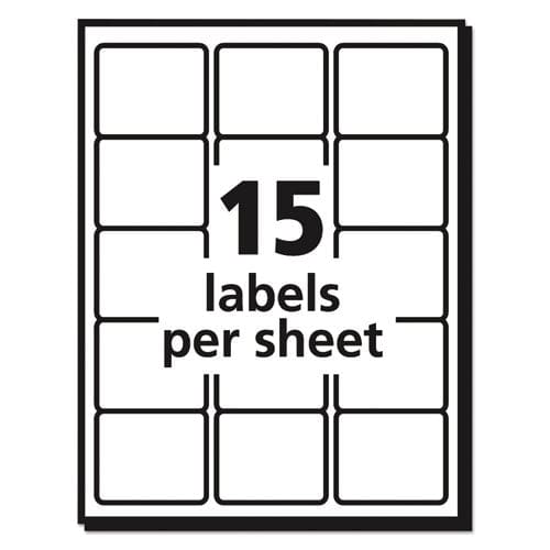 Avery Durable Permanent Id Labels With Trueblock Technology Laser Printers 2 X 2.63 White 15/sheet 50 Sheets/pack - Office - Avery®