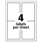 Avery Durable Permanent Id Labels With Trueblock Technology Laser Printers 3.5 X 5 White 4/sheet 50 Sheets/pack - Office - Avery®