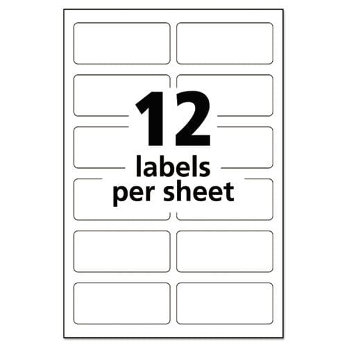 Avery Durable Permanent Multi-surface Id Labels Inkjet/laser Printers 0.75 X 1.75 White 12/sheet 10 Sheets/pack - Office - Avery®