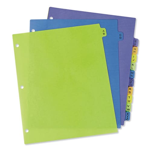 Avery Durable Preprinted Plastic Tab Dividers 12-tab A To Z 11 X 8.5 Assorted 1 Set - Office - Avery®