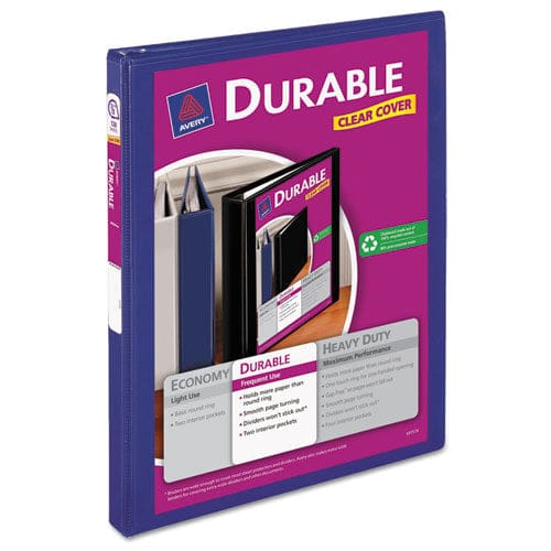 Avery Durable View Binder With Durahinge And Slant Rings 3 Rings 0.5 Capacity 11 X 8.5 Black - School Supplies - Avery®