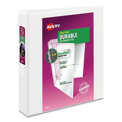 Avery Durable View Binder With Durahinge And Slant Rings 3 Rings 1.5 Capacity 11 X 8.5 White 4/pack - School Supplies - Avery®