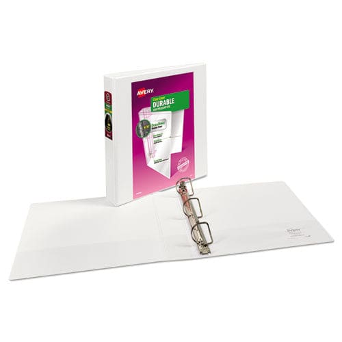 Avery Durable View Binder With Durahinge And Slant Rings 3 Rings 1.5 Capacity 11 X 8.5 White - School Supplies - Avery®