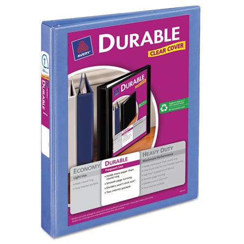 Avery Durable View Binder With Durahinge And Slant Rings 3 Rings 1 Capacity 11 X 8.5 Purple - School Supplies - Avery®