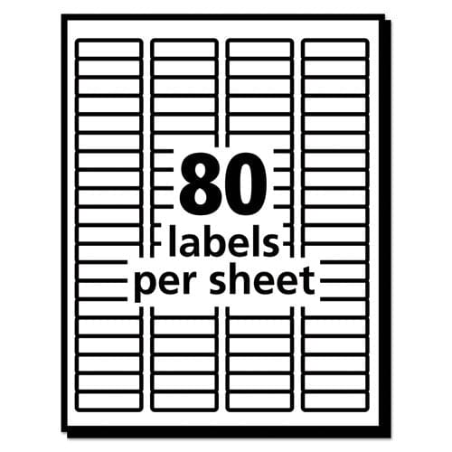 Avery Ecofriendly Mailing Labels Inkjet/laser Printers 0.5 X 1.75 White 80/sheet 100 Sheets/pack - Office - Avery®