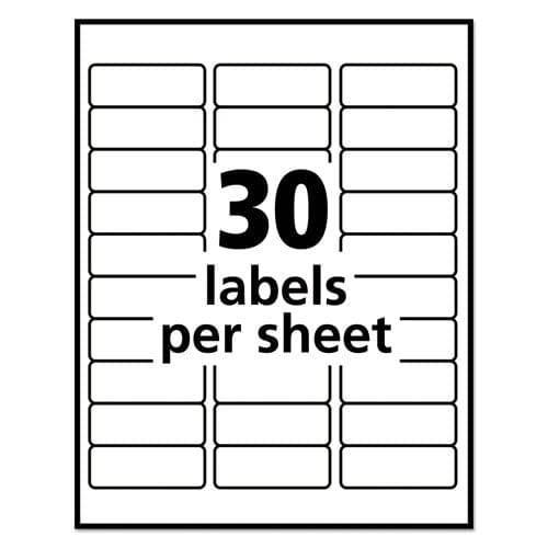 Avery Ecofriendly Mailing Labels Inkjet/laser Printers 1 X 2.63 White 30/sheet 100 Sheets/pack - Office - Avery®