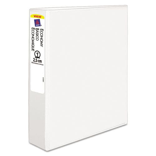 Avery Economy View Binder With Round Rings 3 Rings 1 Capacity 11 X 8.5 White - School Supplies - Avery®