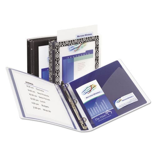 Avery Flexi-view Binder With Round Rings 3 Rings 1.5 Capacity 11 X 8.5 Black - School Supplies - Avery®