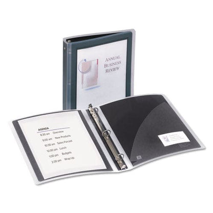 Avery Flexi-view Binder With Round Rings 3 Rings 1.5 Capacity 11 X 8.5 Black - School Supplies - Avery®