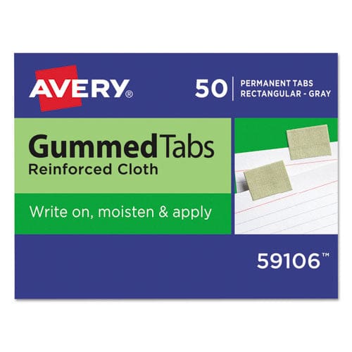 Avery Gummed Reinforced Index Tabs 1/12-cut Gray 0.44 Wide 50/pack - Office - Avery®