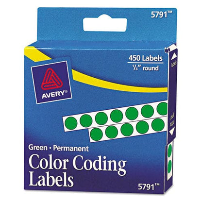 Avery Handwrite-only Permanent Self-adhesive Round Color-coding Labels In Dispensers 0.25 Dia Green 450/roll (5791) - Office - Avery®