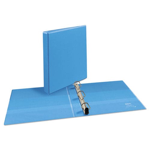 Avery Heavy-duty Non Stick View Binder With Durahinge And Slant Rings 3 Rings 1 Capacity 11 X 8.5 Light Blue (5301) - School Supplies -